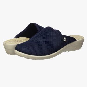 Fly Flot Women's Navy Open Back Anatomic Mesh Slippers